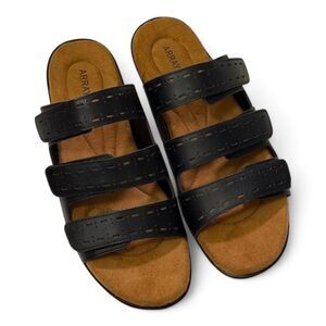Array Boardwalk Leather Slide Sandals, NEW! Size 12 Wide